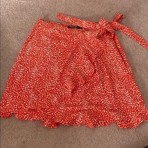 polka dot wrap skirt